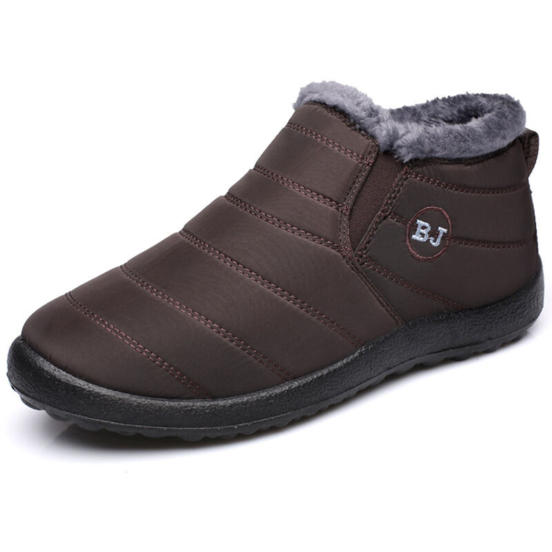 Boojoy Winter Boots Boojoy Winterstiefel Waterproof Slip on Outdoor Snow  Shoes